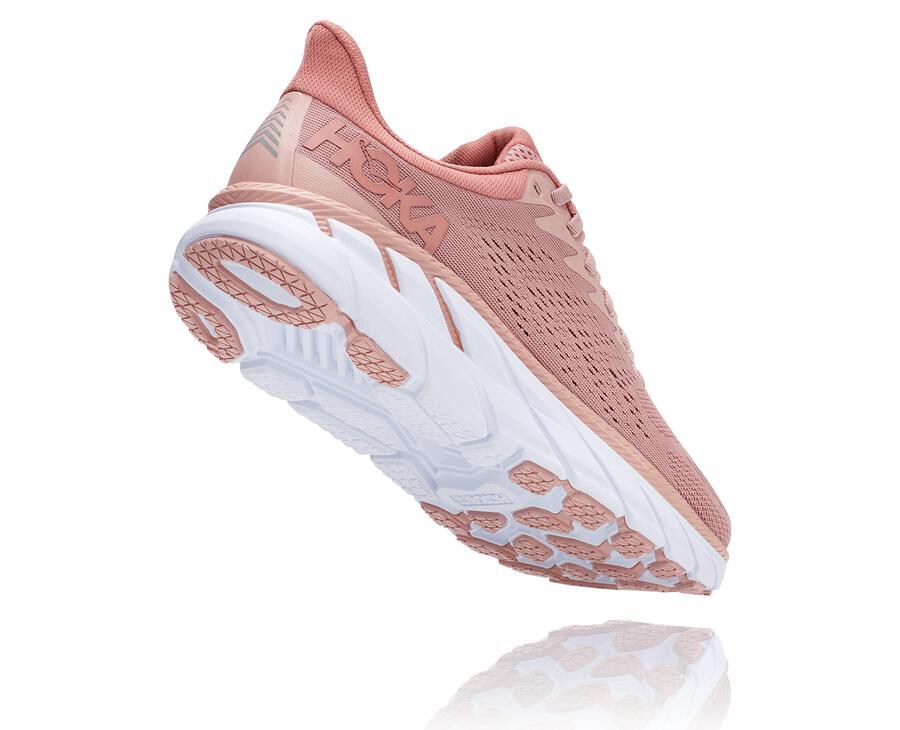 Running Shoes Womens - Hoka One One Clifton 7 - Pink - VCBOPJR-85